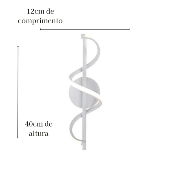 Arandela Moderna Led Interna Bivolt Branca 15w 3500k - Image 3