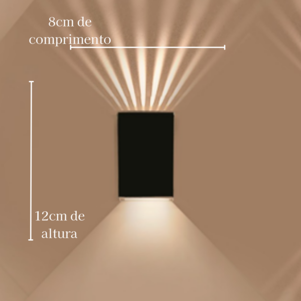 Arandela Led Sonne 4W 3000K Preta - Image 2