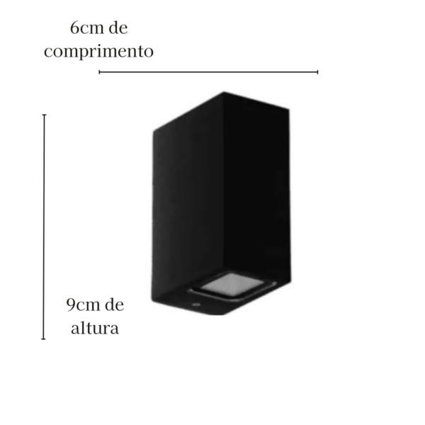 Arandela Led Zenith Facho Unico - Preto 3W 3000K - Image 2