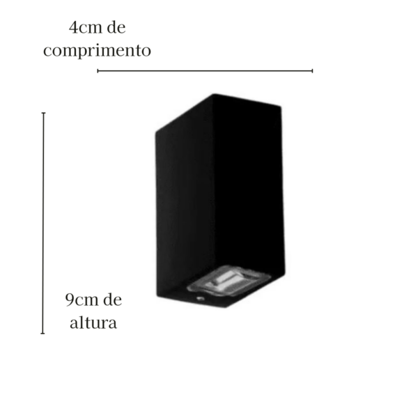 Arandela Led Hiro Com Lente - Preto 3W 3000K - Image 2