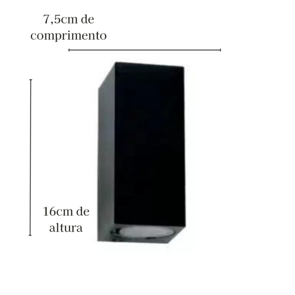 Arandela Orion Preto - Com Lâmpada Mr16 Gu10 Br Neutro - Image 3