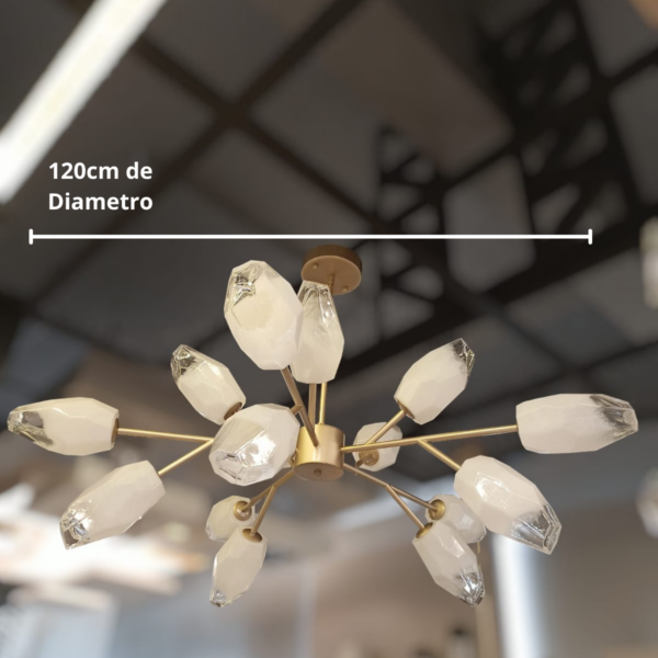 Lustre De Cristal Camogli Gold 15L G9 D120Cm - Image 2
