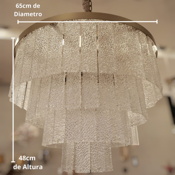 Lustre De Cristal Dinant Gold 10L 65Cm 4 Níveis - Image 2