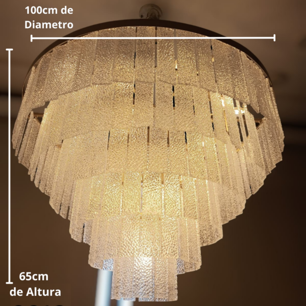 Lustre De Cristal Dinant Gold 25L 100Cm 6 Níveis - Image 2