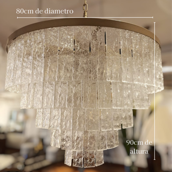 Lustre De Cristal Vernazza 80Cm 17L 5 Níveis - Image 2