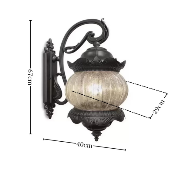 Arandela Colonial Vintage Em Metal Delyus 1L E27 - Image 3