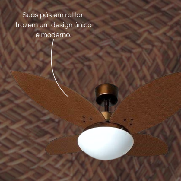 Ventilador de Teto Capadócia Tabaco - 127v  - Tron
