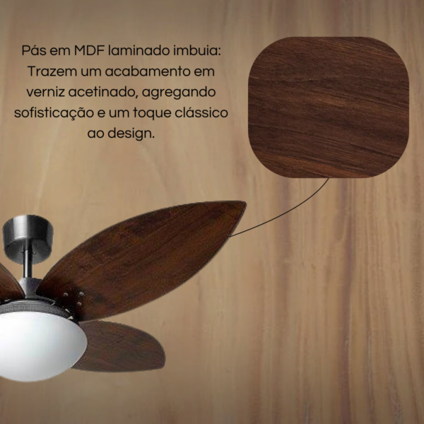 Ventilador de Teto Capadócia Imbuia - 127v - Tron - Image 2
