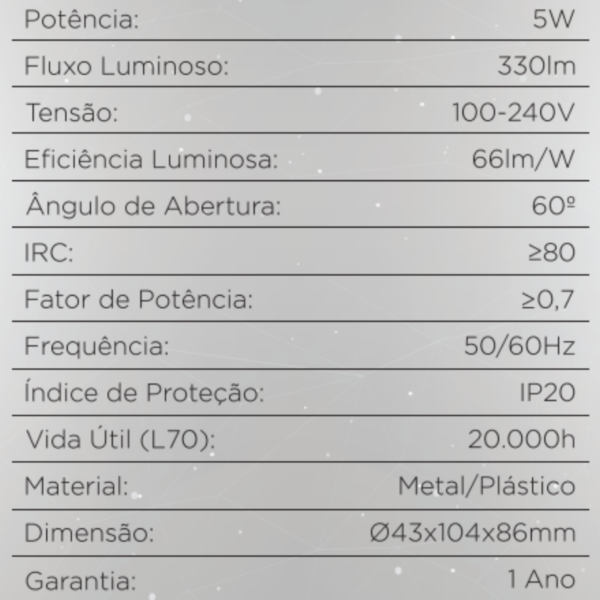 KIT 10 Spot de Led 5W Br quente Para Trilho Eletrificado Branco BR2037 LEDSBR - Image 3