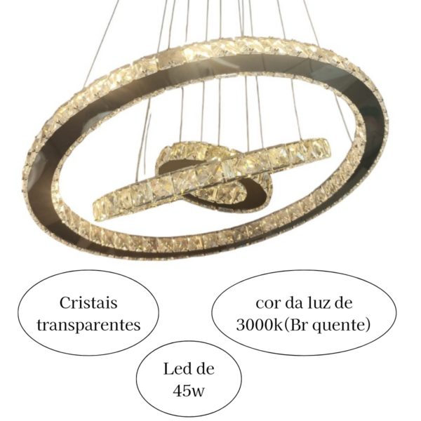 Lustre Cristal de Tres Alianca – 3000K – 45W - Image 4
