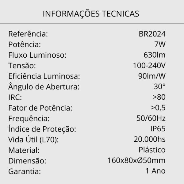 Kit com 6 Espetos de Led para Jardim 7W Branco Quente Bivolt BR2024 LEDSBR - Image 5
