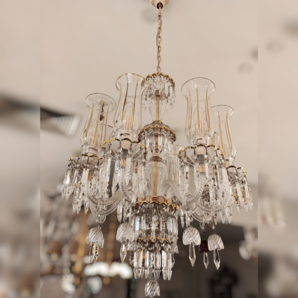 Lustre de Cristal Frech Gold 8L E-14  D630 x H830mm - Image 2